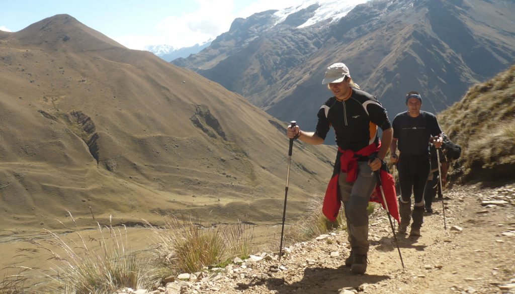 Classic Inca Trail hikers starting the journey